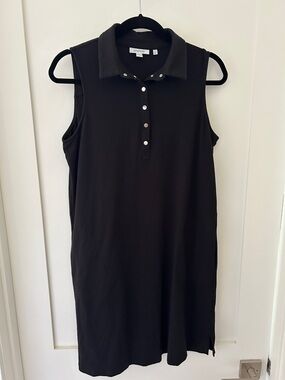 Chico's Black Sleeveless Polo Dress Size 1 NWOT